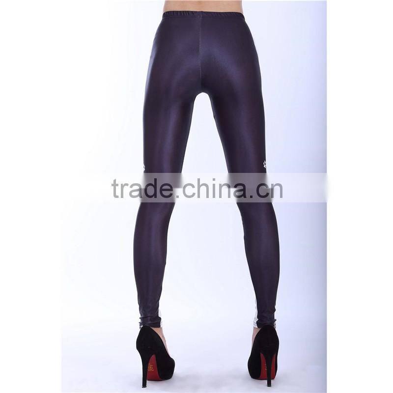 Spotted Dog Sport Legins Elastic Knitted Fitness Women Leggins Pant