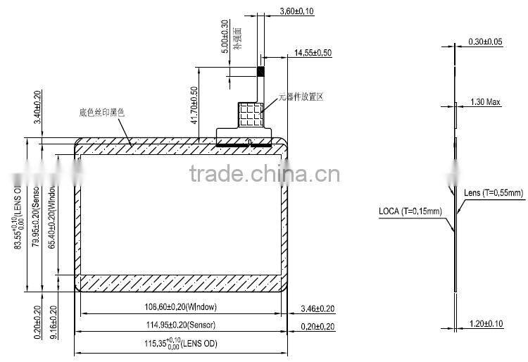 touch screen 5 inches capacitive touchscreen