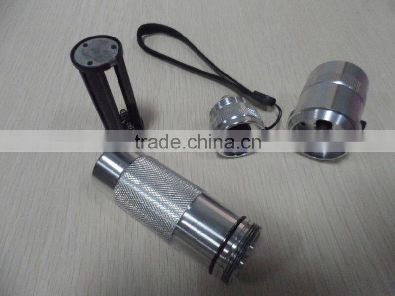 Newest style battery powered 3W color changing RGB led multicolor 10 colors flashlight