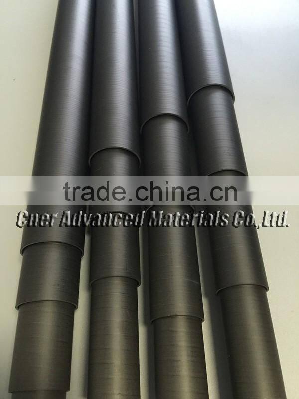 Carbon fiber & fiberglass hybrid telescopic tube