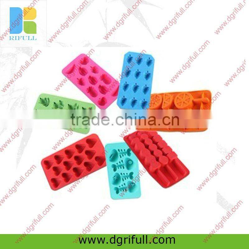 Cute strawberry silicone ice cube mold