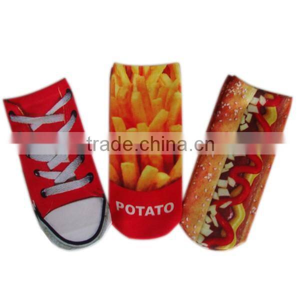 GS fashion design polyester tube custom print socks,socks for sublimation, heat transfer printing colorful polyester