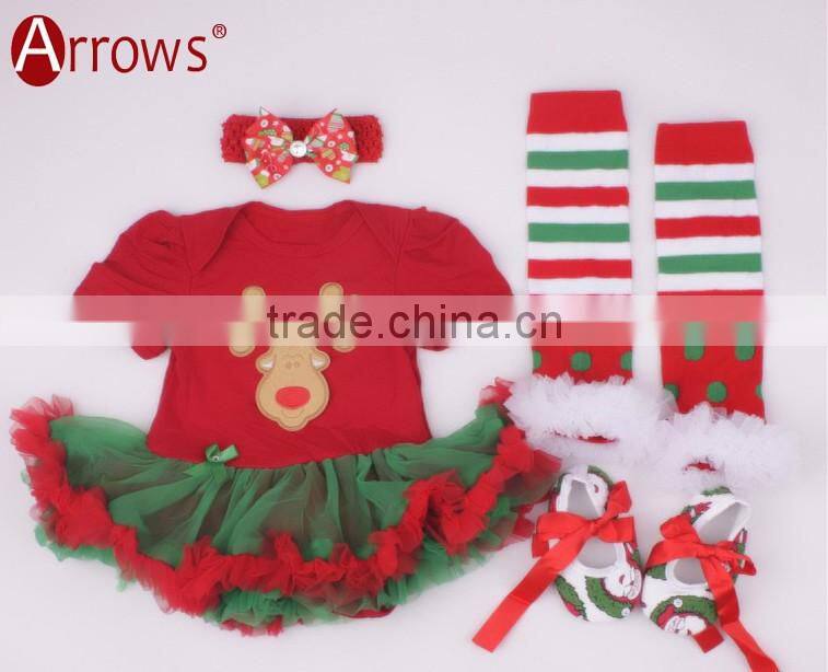 Christmas Baby Cothing Sets Infant Fashion Clothes Gift tutu Newborn baby girls Romper Dress