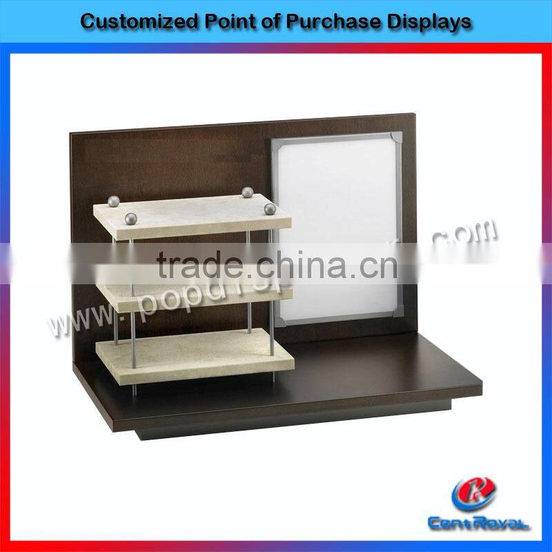 High end wood jewelry displays stand for jewelry shop