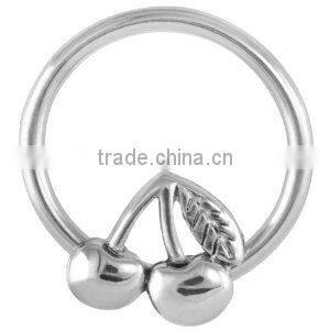 Fashion Jewelry Grade 23 Solid Titanium Captive Bead Ring CBR Ball Closure Ring BCR Fake Lip Piercng