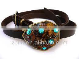 Gold plated with leather bracelet Body Jewelry