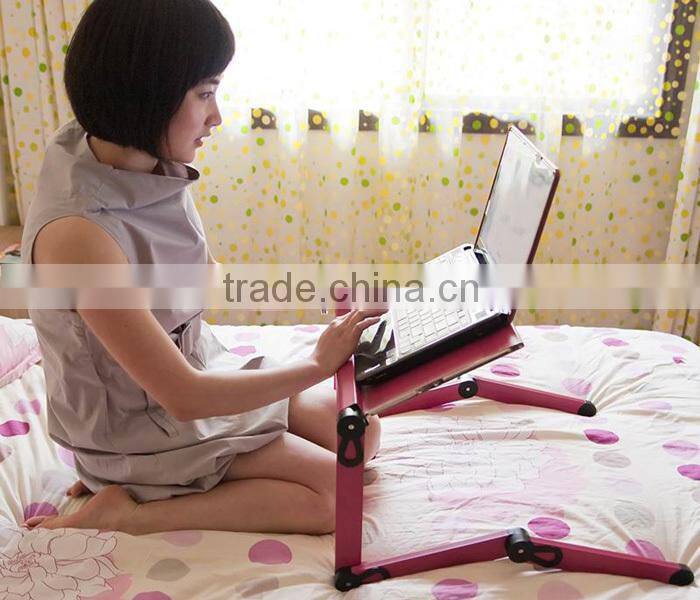 Modern Portable Folding Up Mini Folding magnalium laptop table with mouse pad