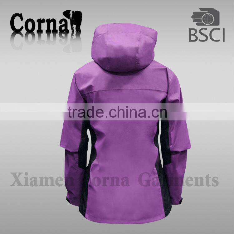 women full-taped purple wind jacket