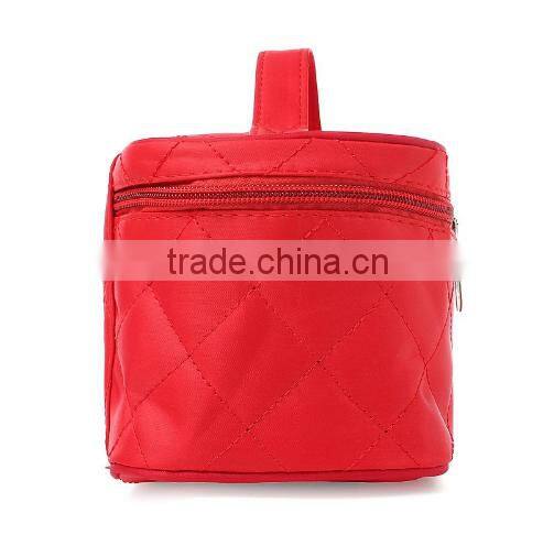 New Good Portable Type Bags Zipper Cosmetic Storage Make up Makeup Bag 4colors Handle Train Case Purse Toiletry Pouch