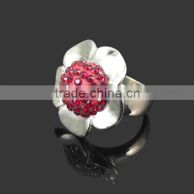 316L stainless steel crystal rings wholesale