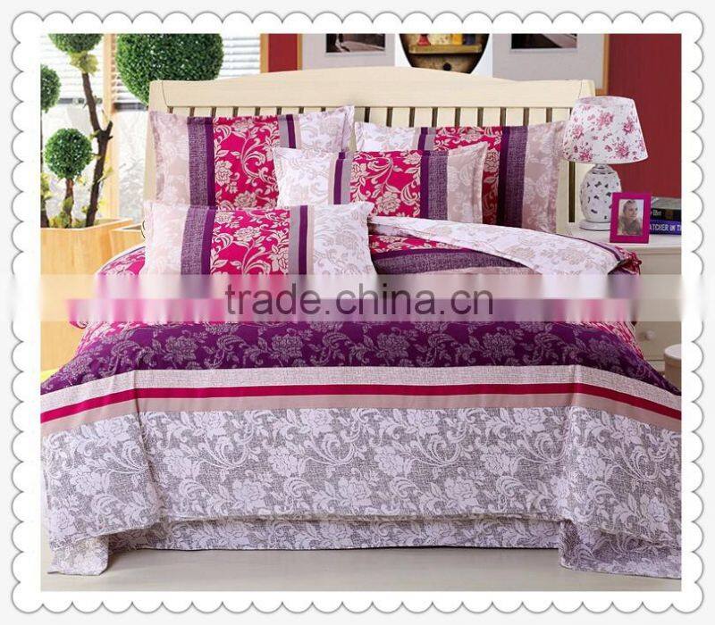 2016 top sale 100% polyester fabric home textile 3d prainting bedsheet
