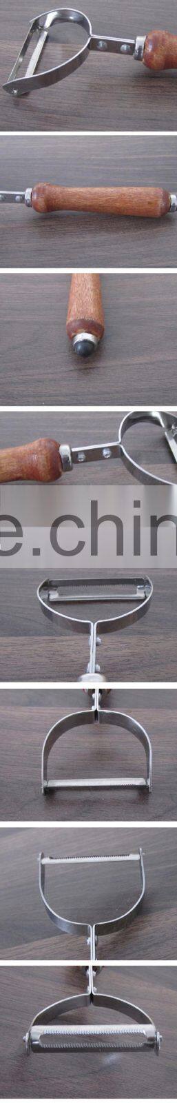 free shipping!wholesale stainless steel vegetable&fruit peeler with wooden handle P19