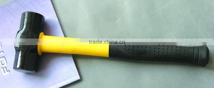 double-face sledg hammer with wooden handle/fiberglass handle/plastic handle 25lb sledge hammer steel handle sledge hammer