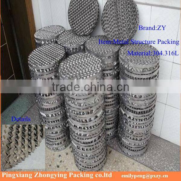 250.500.700m2/m3 Metal Structure Packing, Manufacture Metal Packing