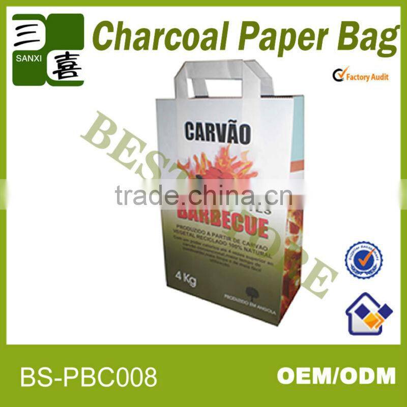 BBQ kraft Charcoal kraft paper bag for 5KG charcoal package