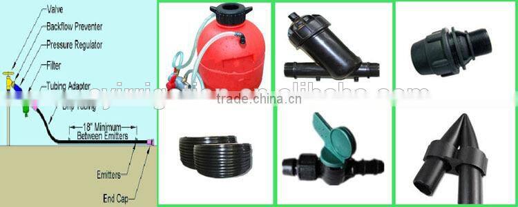 Plastic coated flat hose for garden irrigation system