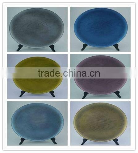 Newest Design Oval Plastic Wedding Cheap Charger Plates Wholesale/plastic blue charger plates