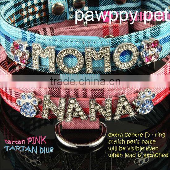 Genuine Real Leather Slide letter Dog collar PP-064