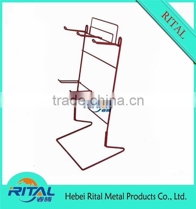 Rotating Metal Wire Gift Card Display Stand for Promotion Supermarket Retail Shop