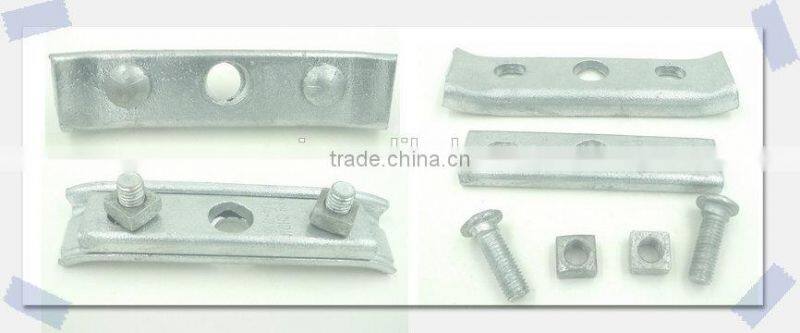 Hot dip galvanized guy clamp hot roller steel corner cable suspension clamp for power line system