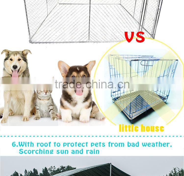 For Amazon and eBay store custom logo large outdoor chain link box large dog kennel run