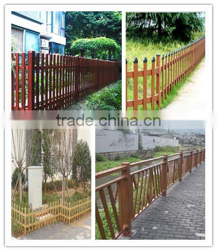 Wood grain FRP fence