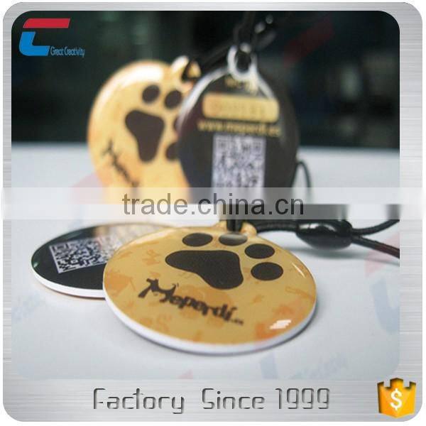 NTAG 213 NTAG 215 NTAG 216 cheap price waterproof NFC pet tags with QR code in low price