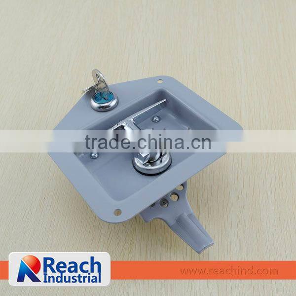 Truck Folding Latch Handle T Lock Tool Box Lock with Gray Powder Coating