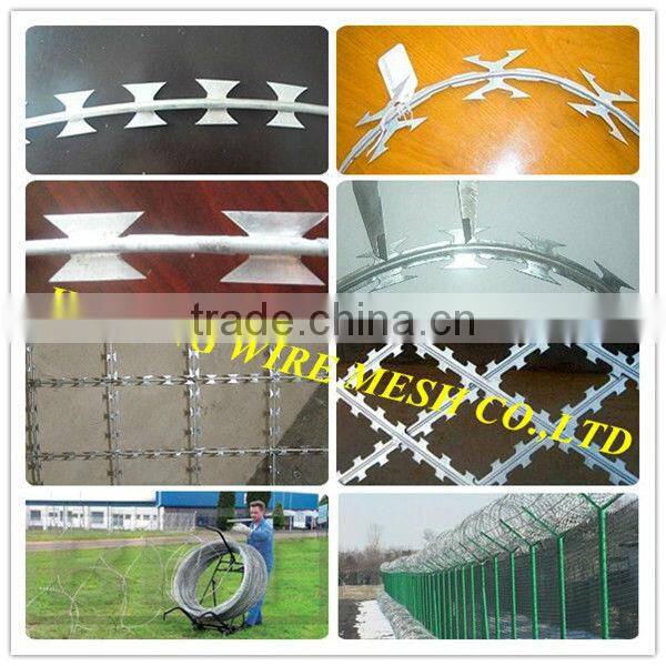 Factory supply PVC concertina barbed tape razor wire