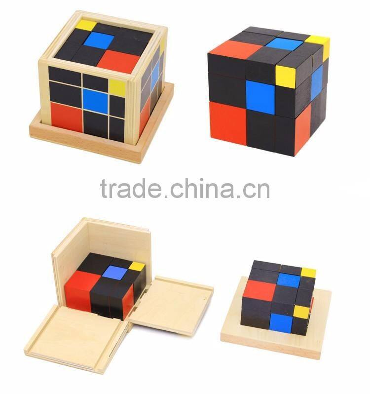 Preschool Training Learning Toys Montessori Trinomial Cube Math education