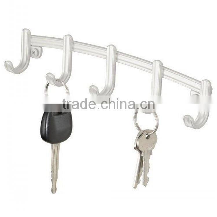 Wall mounted light duty solid metal key rack key hook