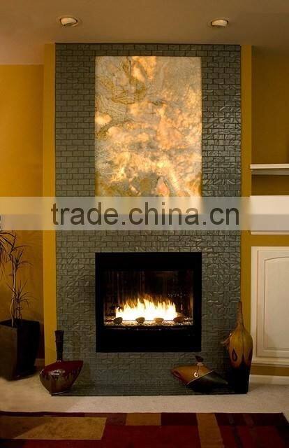 POPULAR STYLE Custome made BACKLIT ONYX FIREPLACES