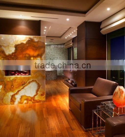 Custome made BACKLIT ONYX FIREPLACES