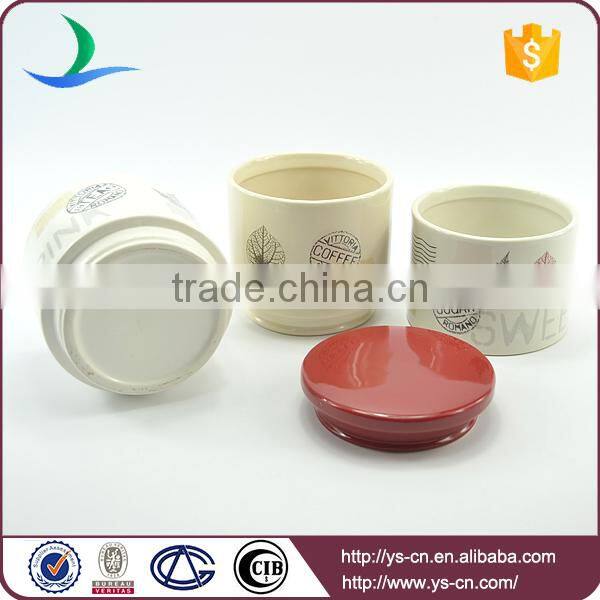 2015 newest product simple decal 3sets storage Jars for sale