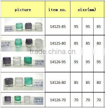 wholesale tea light bubble glass candle holder