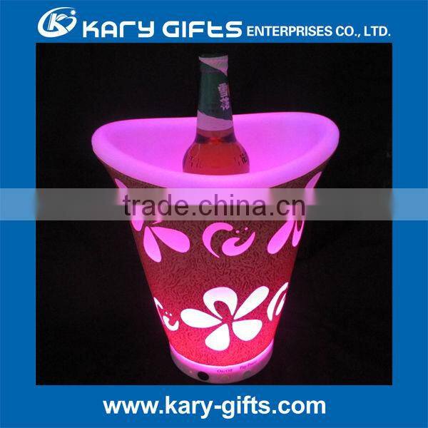 waterproof pe led illuminated light champagne cooler
