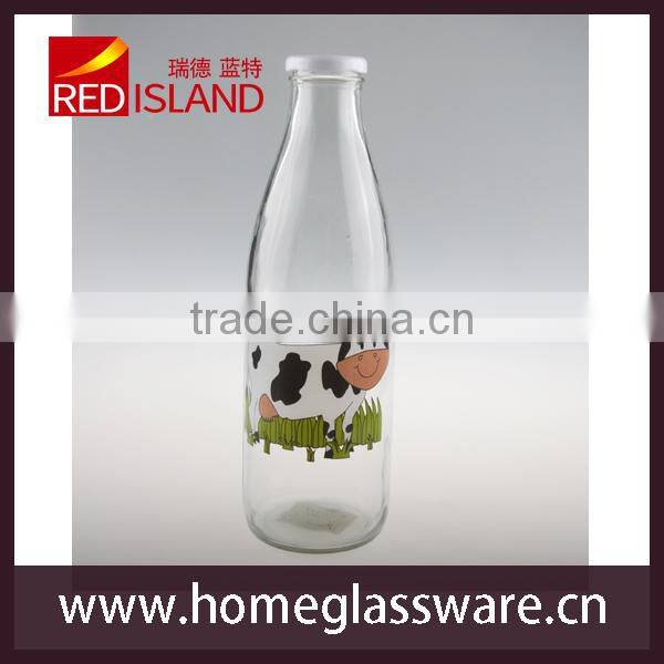 glass milk bottle 1L