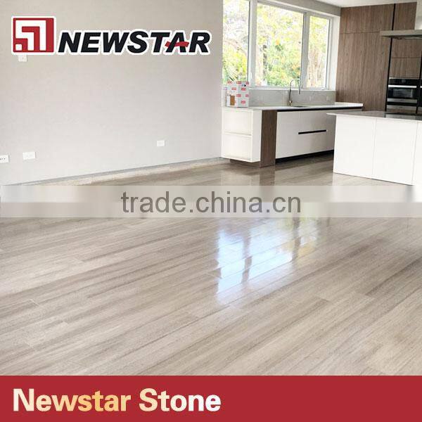 Newstar natural marble stone tile wood grain light grey marble