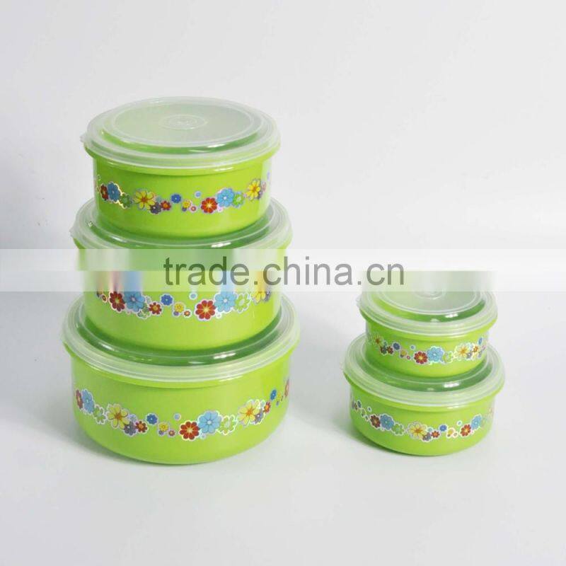 Competitive price food grade 3 pieces plastic container set with cap for sale
