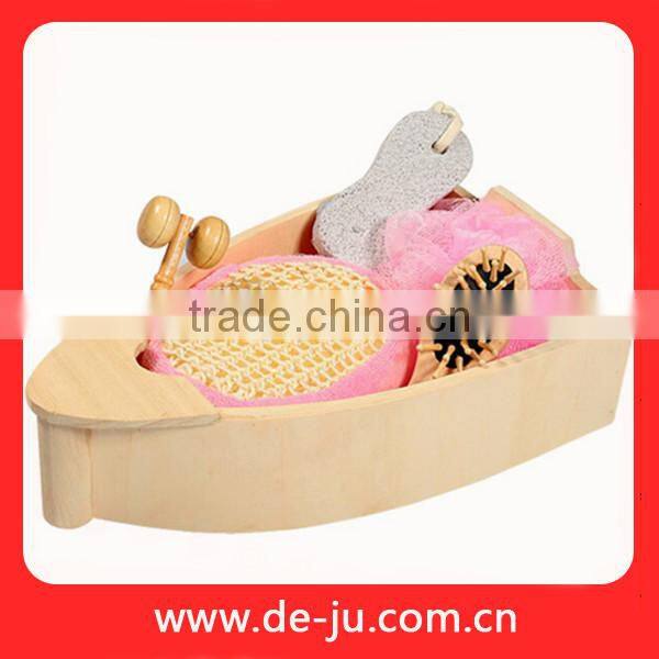 Wooden Spa Body Shower Pumice Stone Bath Set