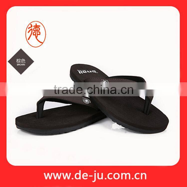 Beige sole and strap garden flip flop from china