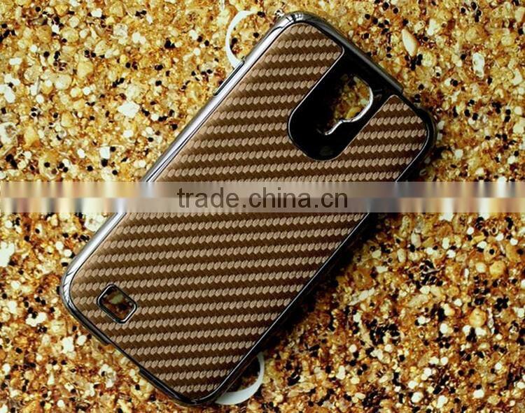 Carbon fiber phone case PC bottom phone shell protective back cover for samsung s4
