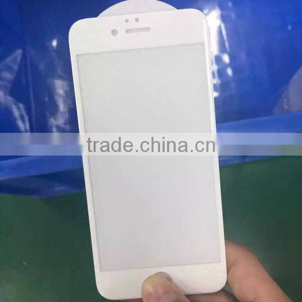 3D Curved white & black hardness tempered glass film screen protector for iPhone6