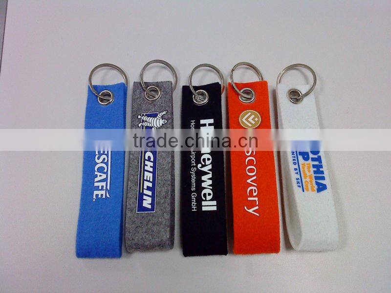 wool felt fabric keychain