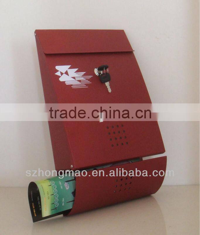 Budget Post box Galvanized steel weather proof mail boxes HPB016 GS