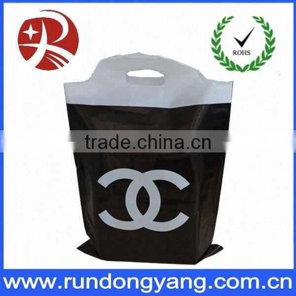 black plastic bag with carry bags