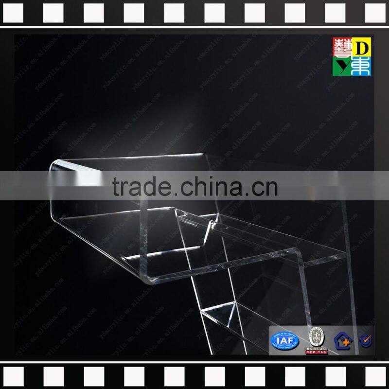 Acrylic luggage cart food serving cart modern clear acrylic hotel trolley from china manufacturer