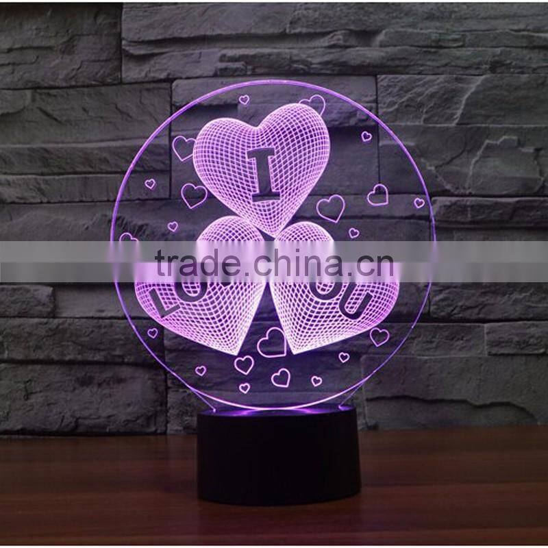 bed sides table light children nightlight 3D display fancy standing dolphin lamp