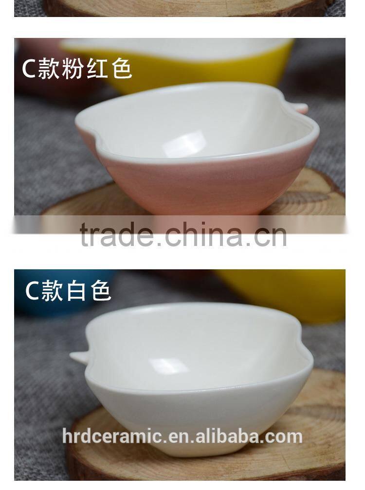 Creative stocked small ceramics dish,sauce dish ,creative dish, snack dish