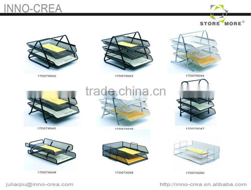 Smoked Pull Silver 3 Layers Metal Mesh Spray Paint A4 Clear File Holder Document Holder